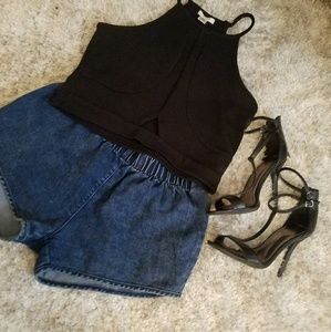 Jean bubble shorts